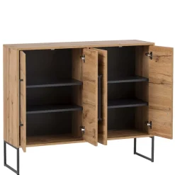 Online Wohnen 112x94x33 Wohnzimmer Kommode mit vier Türen - Swurta