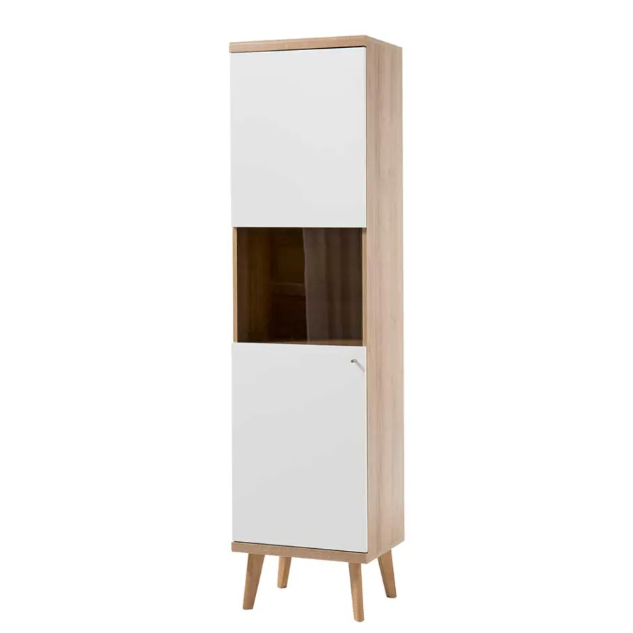 Best Wohnen 50x197x40 Wohnzimmer Schrank mit Glas - Cablos I