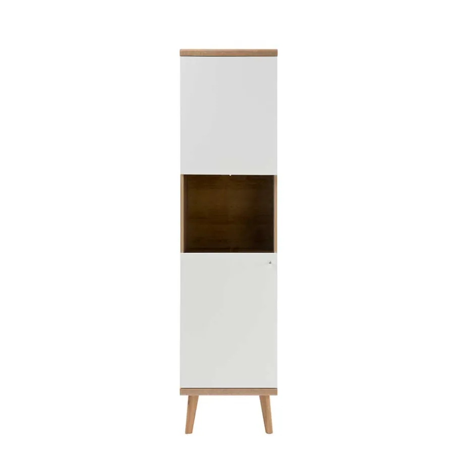 Best Wohnen 50x197x40 Wohnzimmer Schrank mit Glas - Cablos I