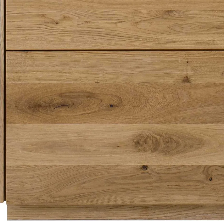 Clearance Wohnen 63x208x44 Wohnzimmer Vitrine aus Wildeiche massiv - Obinson