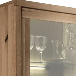 Online Wohnen 65x148x40 Wohnzimmerschrank mit Glastür - Embleys