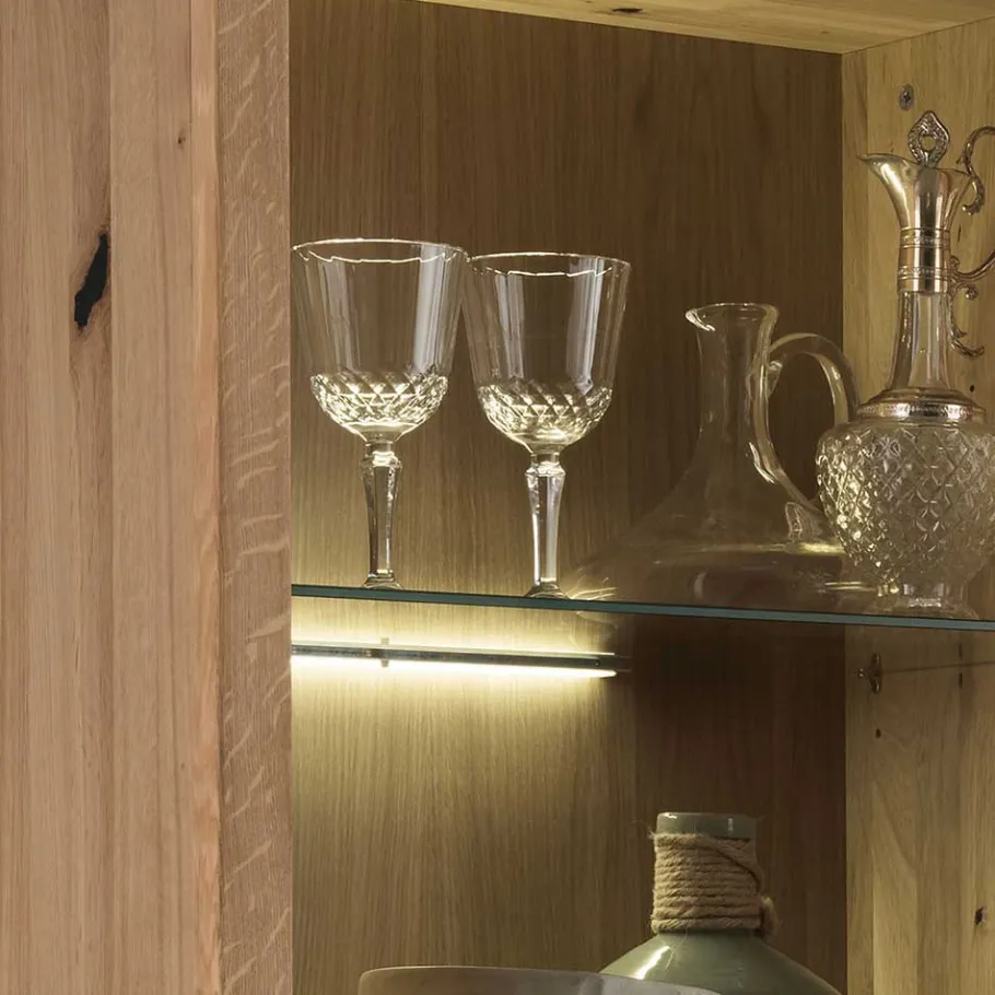 Online Wohnen 65x148x40 Wohnzimmerschrank mit Glastür - Embleys