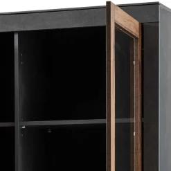 Clearance Wohnen 97x201x40 Wohnzimmerschrank mit Glastür - Timuras