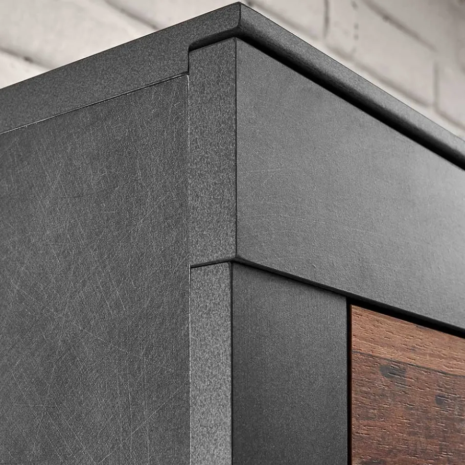 Clearance Wohnen 97x201x40 Wohnzimmerschrank mit Glastür - Timuras