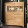 Sale Wohnen 118x141x40 Wohnzimmerschrank mit Glaseinsätzen - Loitons