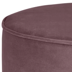Outlet Wohnen 60x36x60 Zylinderförmiger Hocker aus Samt - Jowella