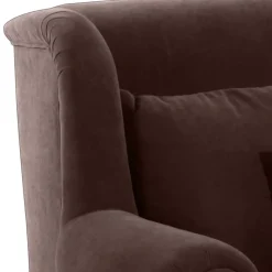 Sale Wohnen XXL Polstersessel in Braun Velours - Snoud