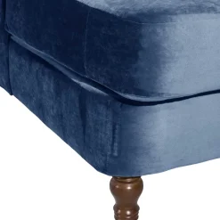 New Wohnen XXL Sessel in Dunkelblau Samtvelours - Louam
