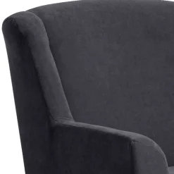 Sale Wohnen XXL Velours Sessel in Anthrazit - Renero