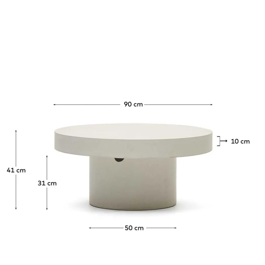 Best Wohnen Zement Couchtisch für Drinnen und Draussen - Stonya