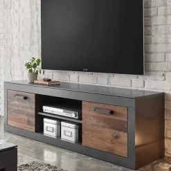 Discount Wohnen Zweifarbiges TV Board 153 cm breit - Timuras