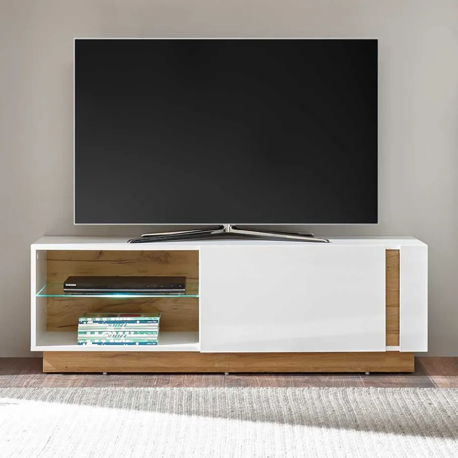 Clearance Wohnen Zweifarbiges TV Board mit Klappe - Myrda