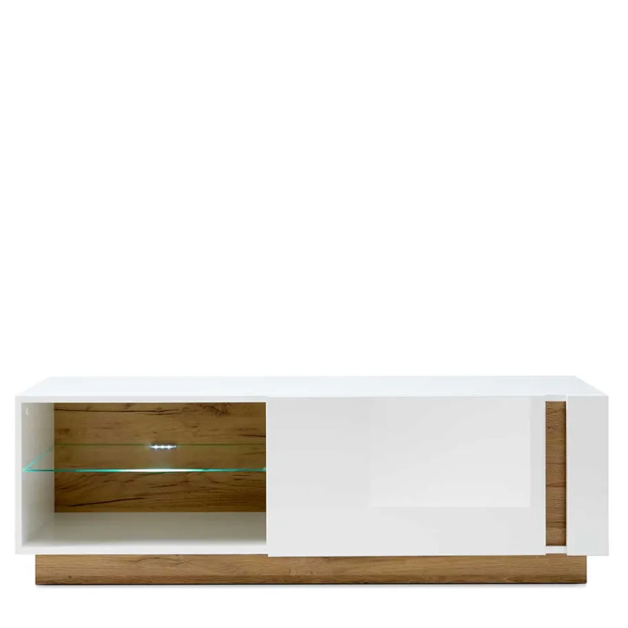 Clearance Wohnen Zweifarbiges TV Board mit Klappe - Myrda