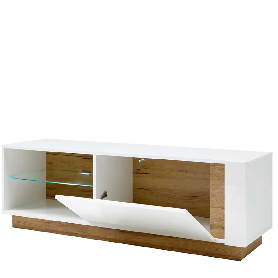 Clearance Wohnen Zweifarbiges TV Board mit Klappe - Myrda