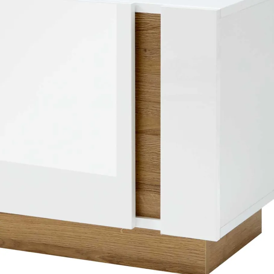 Clearance Wohnen Zweifarbiges TV Board mit Klappe - Myrda