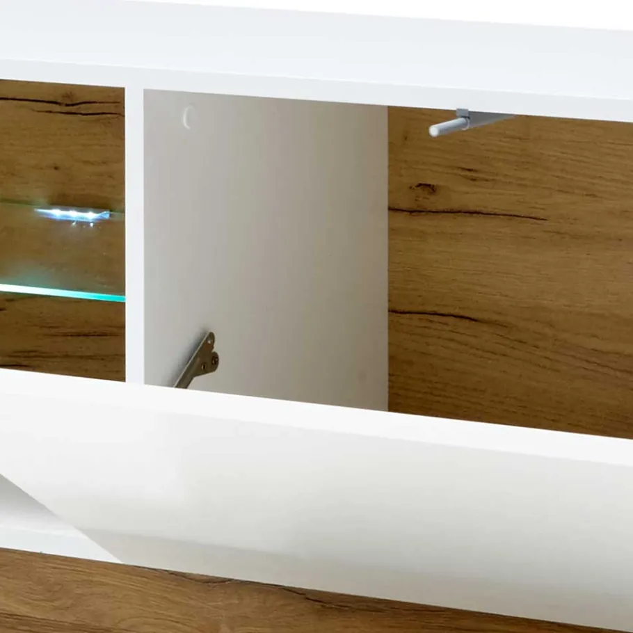 Clearance Wohnen Zweifarbiges TV Board mit Klappe - Myrda