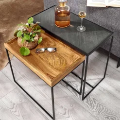 New Wohnen Zweisatztisch Beistelltische Set - Cadors (zweiteilig)