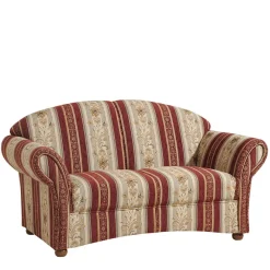 Sale Wohnen Zweisitzer Couch in Rot Braun Beige gestreift - Comi