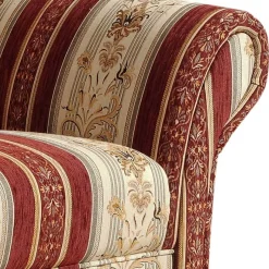 Sale Wohnen Zweisitzer Couch in Rot Braun Beige gestreift - Comi