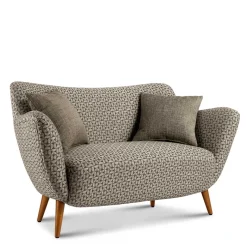 New Wohnen Zweisitzer Designsofa in Beige Braun gemustert - Regiovs
