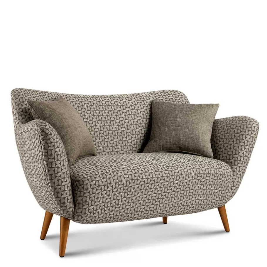New Wohnen Zweisitzer Designsofa in Beige Braun gemustert - Regiovs