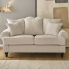 Online Wohnen Zweisitzer Sofa in Beige & Dunkelbraun - Merandes
