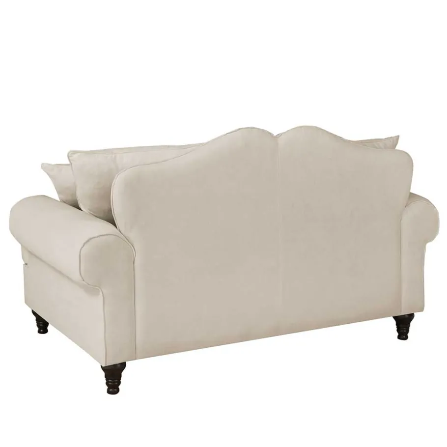Online Wohnen Zweisitzer Sofa in Beige & Dunkelbraun - Merandes