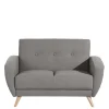 Sale Wohnen Zweisitzer Sofa in Grau Microfaser - Durencas