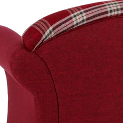 Best Wohnen Zweisitzer Stoffsofa in Rot kariert - Lyatea