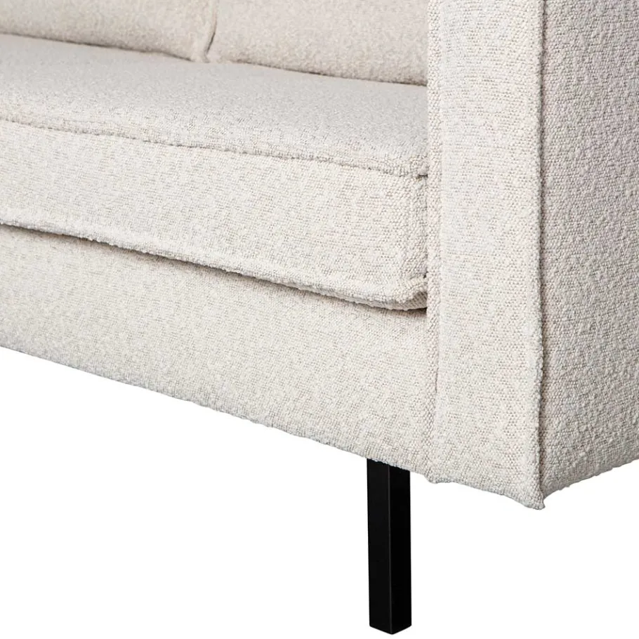 New Wohnen Zweisitzer Wohnzimmercouch in Beige Boucle - Elisa