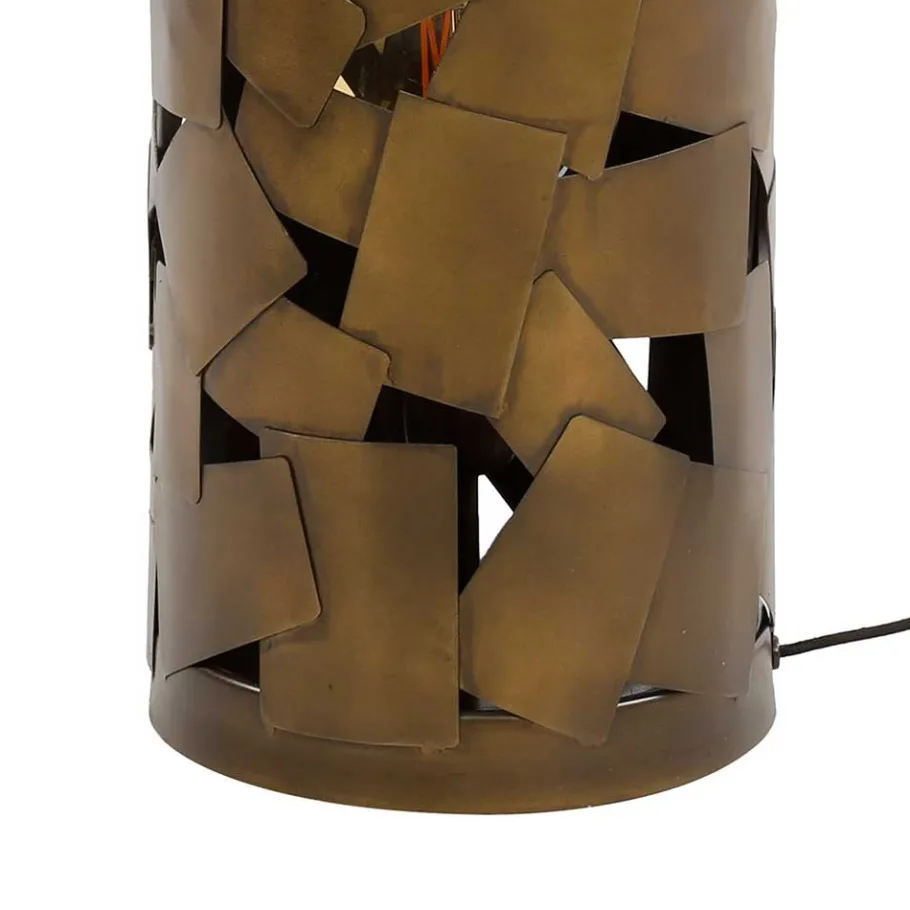 Best Wohnen Zylindrische Tischlampe in Bronze Antik - Standing